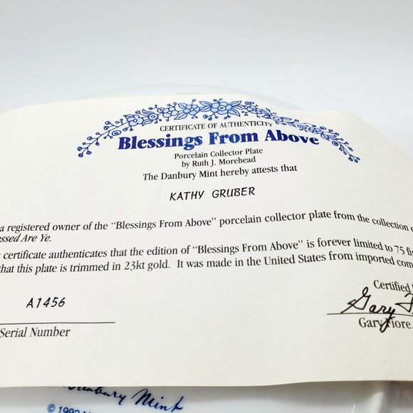 8 - Porcelain Collector Plate by Ruth J. Morehead from the Collection entitled - Picture 7 of 16